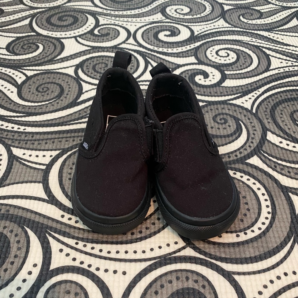 Vans Black Toddler Slip On V Shoe